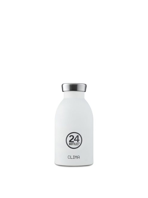 24Bottles Clima 330ml stainless steel insulated water bottle, ICE WHITE