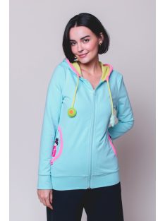 Evetkewear LIGHT BLUE ZIP HOODIE - GEISHA