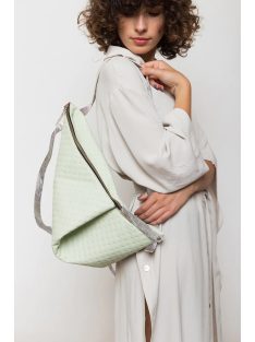 DELTA leatherette backpack - Mint green dotted