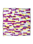 Silk and More MYSTYLE PURPLE-YELLOW LARGE SILK SCARF