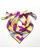 Silk and More MYSTYLE PURPLE-YELLOW LARGE SILK SCARF