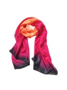 Silk and More COLORFULL ORANGE-FUCHSIA SILKSCARF