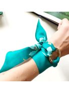 SKINNY EMERALD BIRD SILK RIBBON