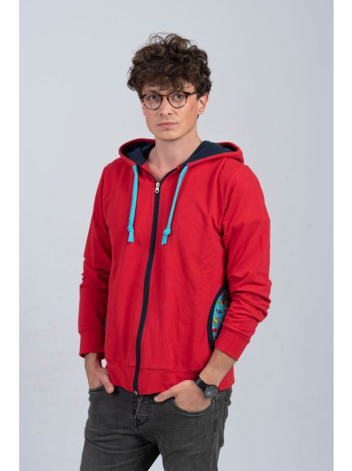 Evetkewear RED MAN ZIP HOODIE - SUSHI