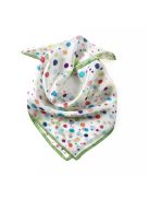 Silk and More CONFETTY SMALL SILK SCARF WITH GREEN EDGE