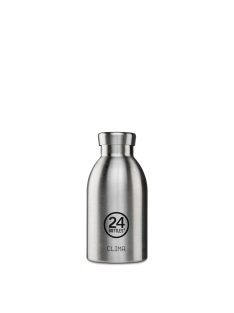   24Bottles Clima 330ml stainless steel insulated water bottle, STEEL