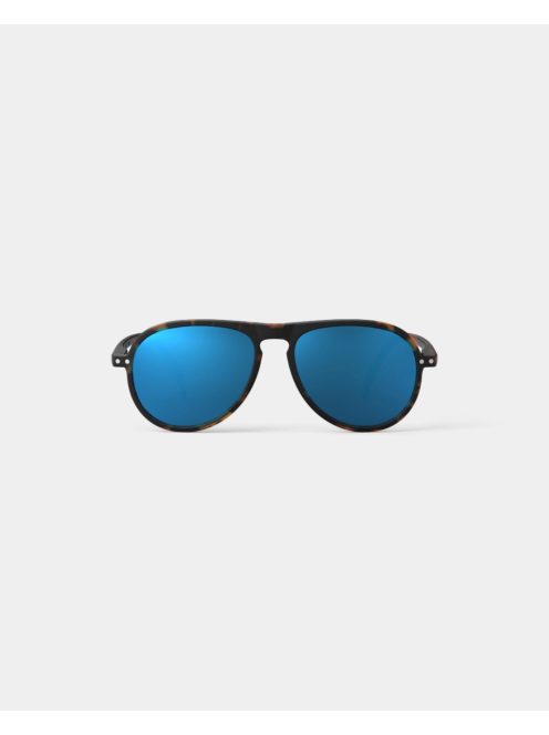 IZIPIZI PILOT I sunglasses, tortoise, blue mirror lenses 