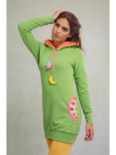 Evetkewear GREEN LONG-FIT JUMPER - BANANA