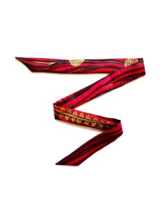 SKINNY KLIMT GOLD RED SILK RIBBON