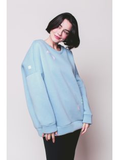 Evetkewear LIGHT BLUE SWEATSHIRT  - COZY SHORT