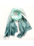 Silk and More DUNE TURQUOISE-GRAY SILKSCARF