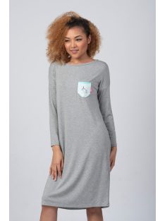 Evetkewear GREY SHORT SLEEVE DRESS