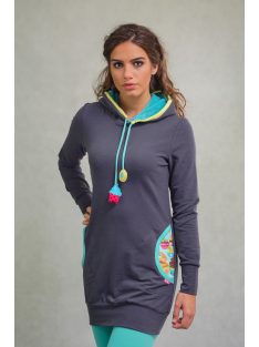 Evetkewear GREY LONG-FIT JUMPER - CUPCAKE